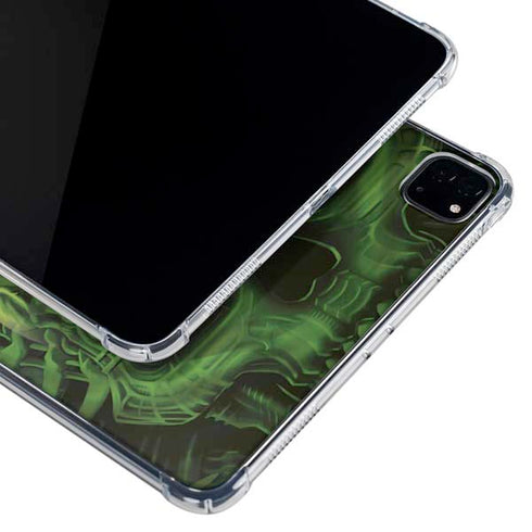 Liquid Blue Green Skulls iPad Cases