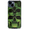 Liquid Blue Green Skulls iPhone 15 Clear Case