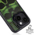 Liquid Blue Green Skulls iPhone 15 Kickstand Case