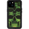 Liquid Blue Green Skulls iPhone 15 Plus Waterproof Case
