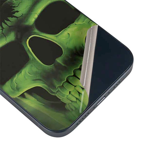 Liquid Blue Green Skulls iPhone 15 Skin