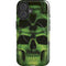 Liquid Blue Green Skulls iPhone 16 Magsafe Impact Case