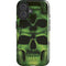 Liquid Blue Green Skulls iPhone 16 Plus Impact Case