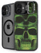 Liquid Blue Green Skulls iPhone 16 Plus Kickstand Case