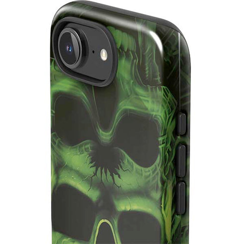 Liquid Blue Green Skulls iPhone 16e Impact Case
