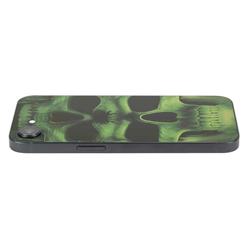 Liquid Blue Green Skulls iPhone 16e Skin