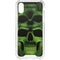 Liquid Blue Green Skulls iPhone XS Clear Case