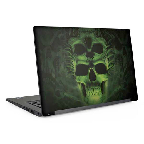 Liquid Blue Green Skulls Dell Latitude Skin