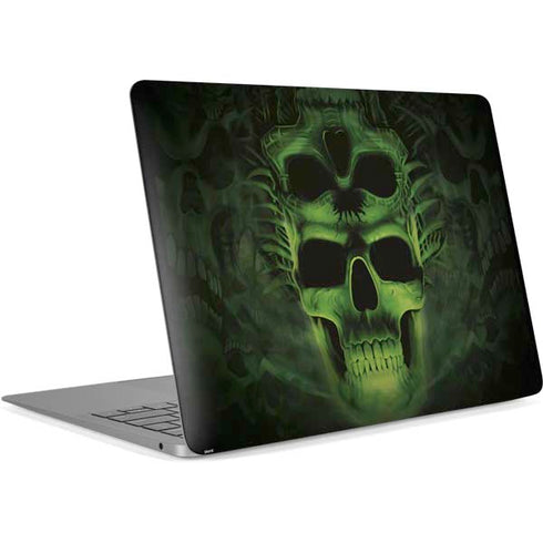 Liquid Blue Green Skulls Apple MacBook Air Skin