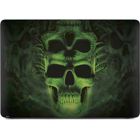 Liquid Blue Green Skulls Apple MacBook Air Skin