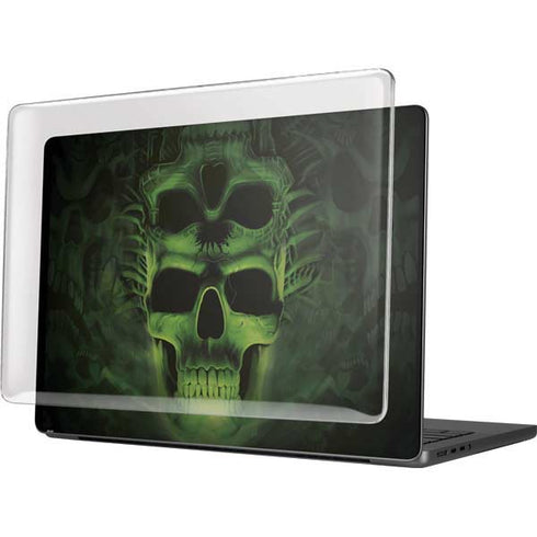 Liquid Blue Green Skulls MacBook Pro 14in (2021-24) Case plus Skin