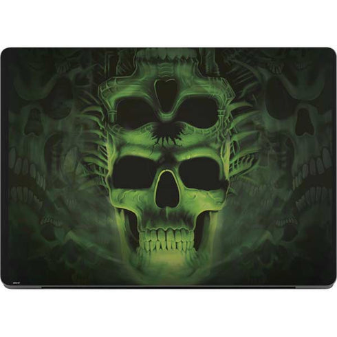 Liquid Blue Green Skulls Apple MacBook Pro 14-inch Skin