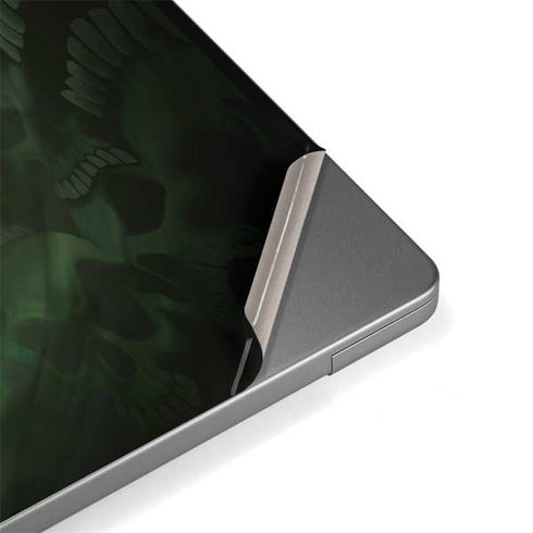 Liquid Blue Green Skulls Apple MacBook Pro 14-inch Skin