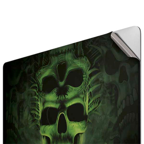 Liquid Blue Green Skulls Apple MacBook Pro 16-inch Skin