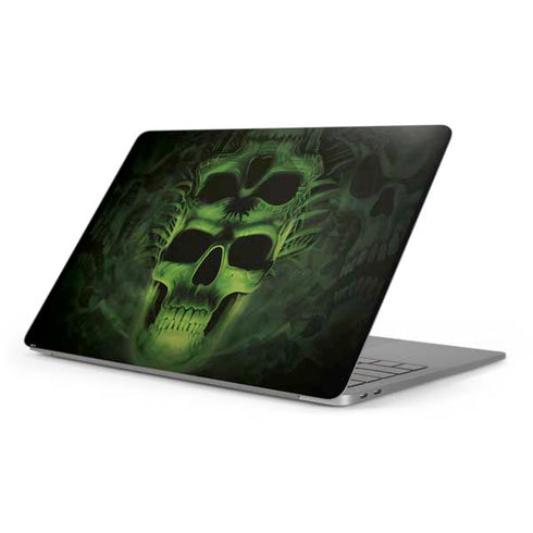 Liquid Blue Green Skulls Apple MacBook Pro 16-inch Skin