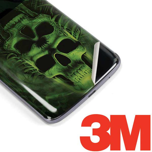 Liquid Blue Green Skulls Moto E5 Plus Skin