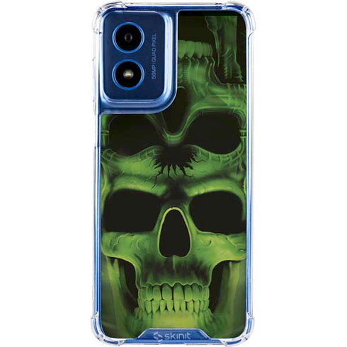 Liquid Blue Green Skulls Moto G 5G (2024) Clear Case