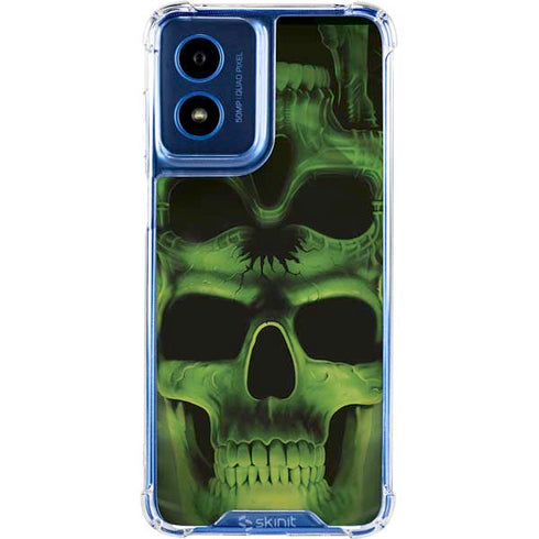 Liquid Blue Green Skulls Moto G Play 4G (2024) Clear Case