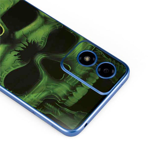 Liquid Blue Green Skulls Moto G Play 4G (2024) Skin