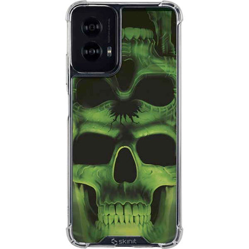 Liquid Blue Green Skulls Moto G Power 5G (2024) Clear Case