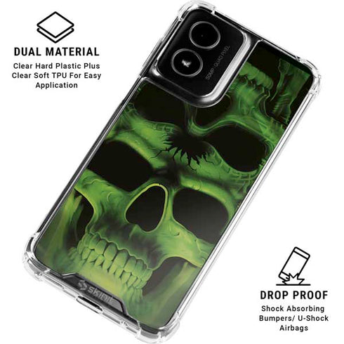 Liquid Blue Green Skulls Moto G Power 5G (2024) Clear Case