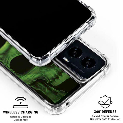 Liquid Blue Green Skulls Moto G Power 5G (2024) Clear Case