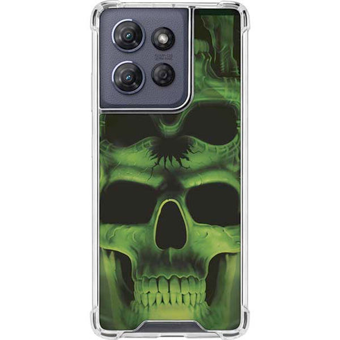 Liquid Blue Green Skulls Moto G Power 5G (2025) Clear Case