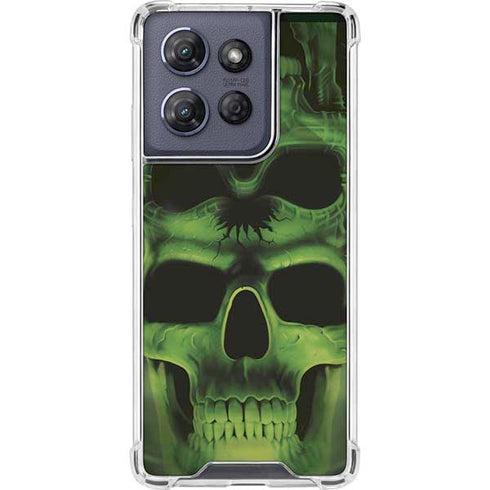 Liquid Blue Green Skulls Moto G Stylus 5G (2025) Clear Case