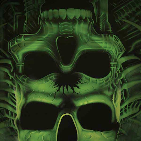 Liquid Blue Green Skulls Moto G6 Skin