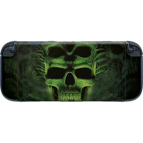 Liquid Blue Green Skulls Nintendo Switch 2 (2025) with Joy-Con Skin