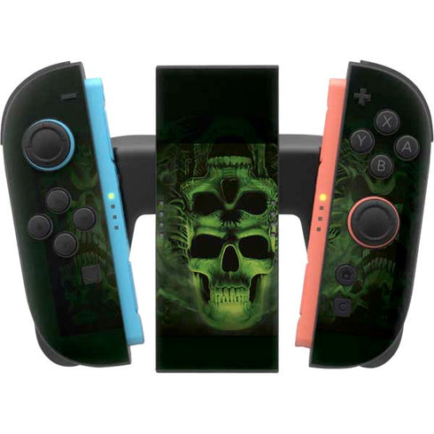 Liquid Blue Green Skulls Nintendo Switch 2 (2025) Joy-Con Controller Skin