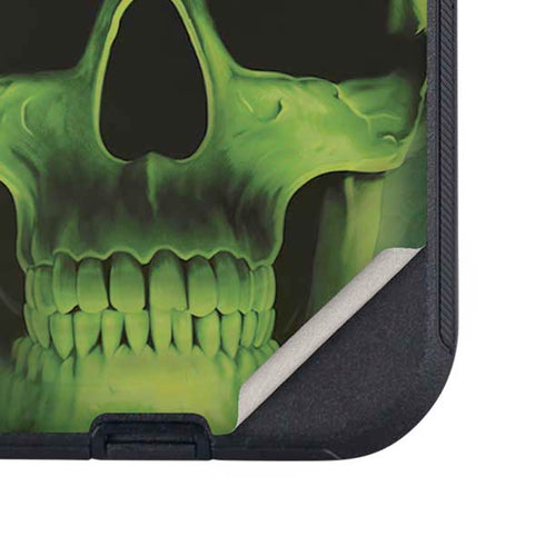 Liquid Blue Green Skulls Otterbox Defender iPhone Skin
