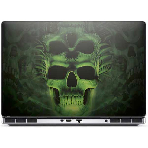 Liquid Blue Green Skulls Dell Precision Skin