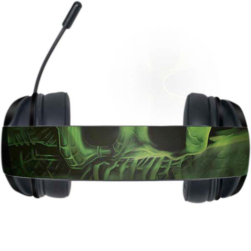 Liquid Blue Green Skulls Razer Kraken X Skin
