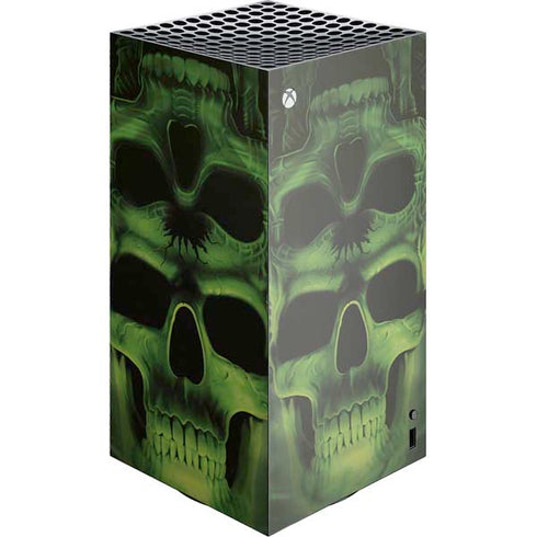 Liquid Blue Green Skulls Xbox Series X Skins