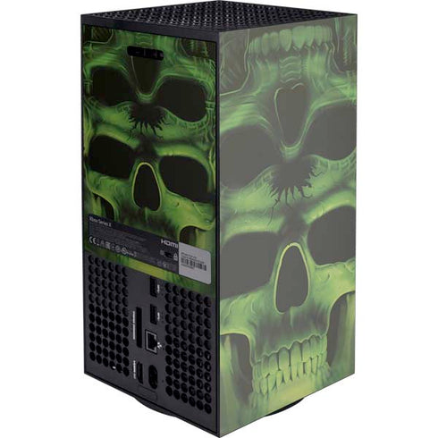 Liquid Blue Green Skulls XBox Series X Digital Edition Console Skin