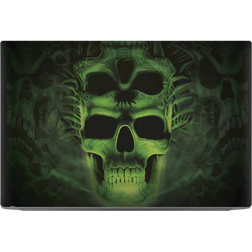 Liquid Blue Green Skulls Dell XPS Skin