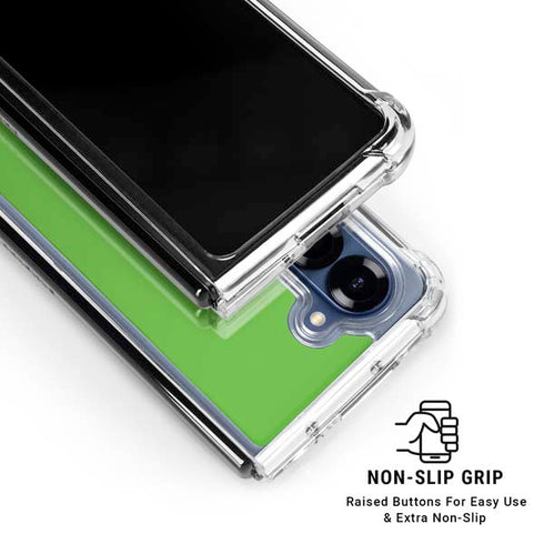 Green Galaxy Z Fold6 Clear Case