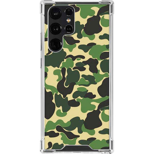 Green Street Camo Galaxy S23 Ultra Clear Case