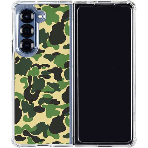 Green Street Camo Galaxy Z Fold6 Clear Case