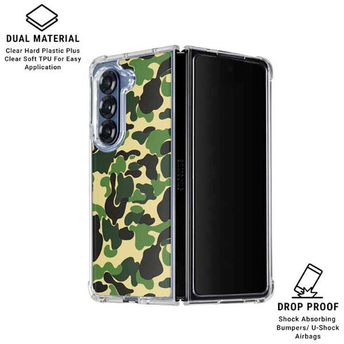 Green Street Camo Galaxy Z Fold6 Clear Case