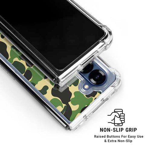 Green Street Camo Galaxy Z Fold6 Clear Case