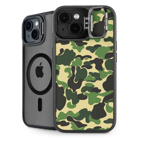 Green Street Camo iPhone 14 Kickstand Case