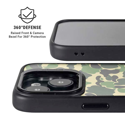 Green Street Camo iPhone 15 Plus Kickstand Case