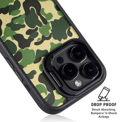 Green Street Camo iPhone 15 Pro Max Kickstand Case