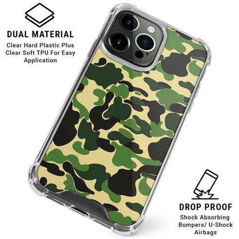 Green Street Camo iPhone 16 Pro Max Clear Case