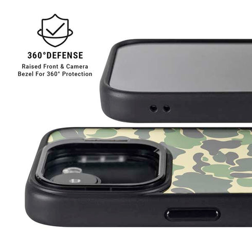 Green Street Camo iPhone 16e Kickstand Case