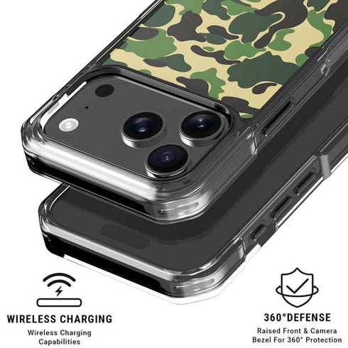 Green Street Camo iPhone 18 Pro Clear Case