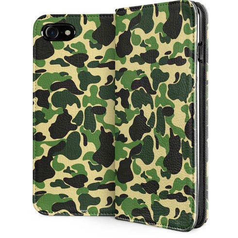 Green Street Camo iPhone SE (2nd & 3rd Gen) Folio Case
