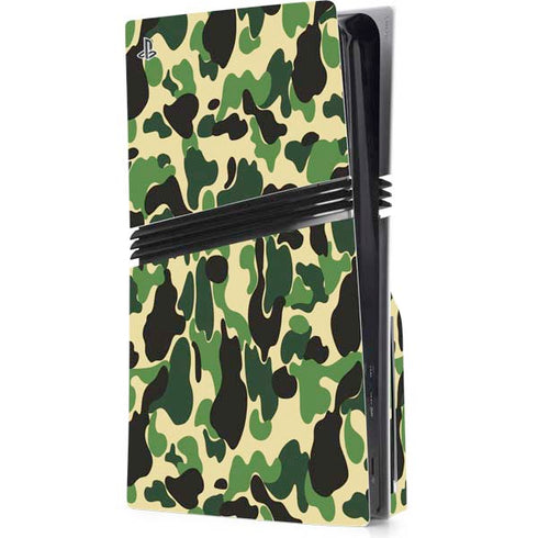 Green Street Camo PS5 Pro Disk Console Skin